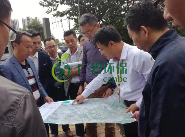 大良街道、順控環保水務（wù）等領導到金陡湧黑臭水體治理現場視察工作(圖1)